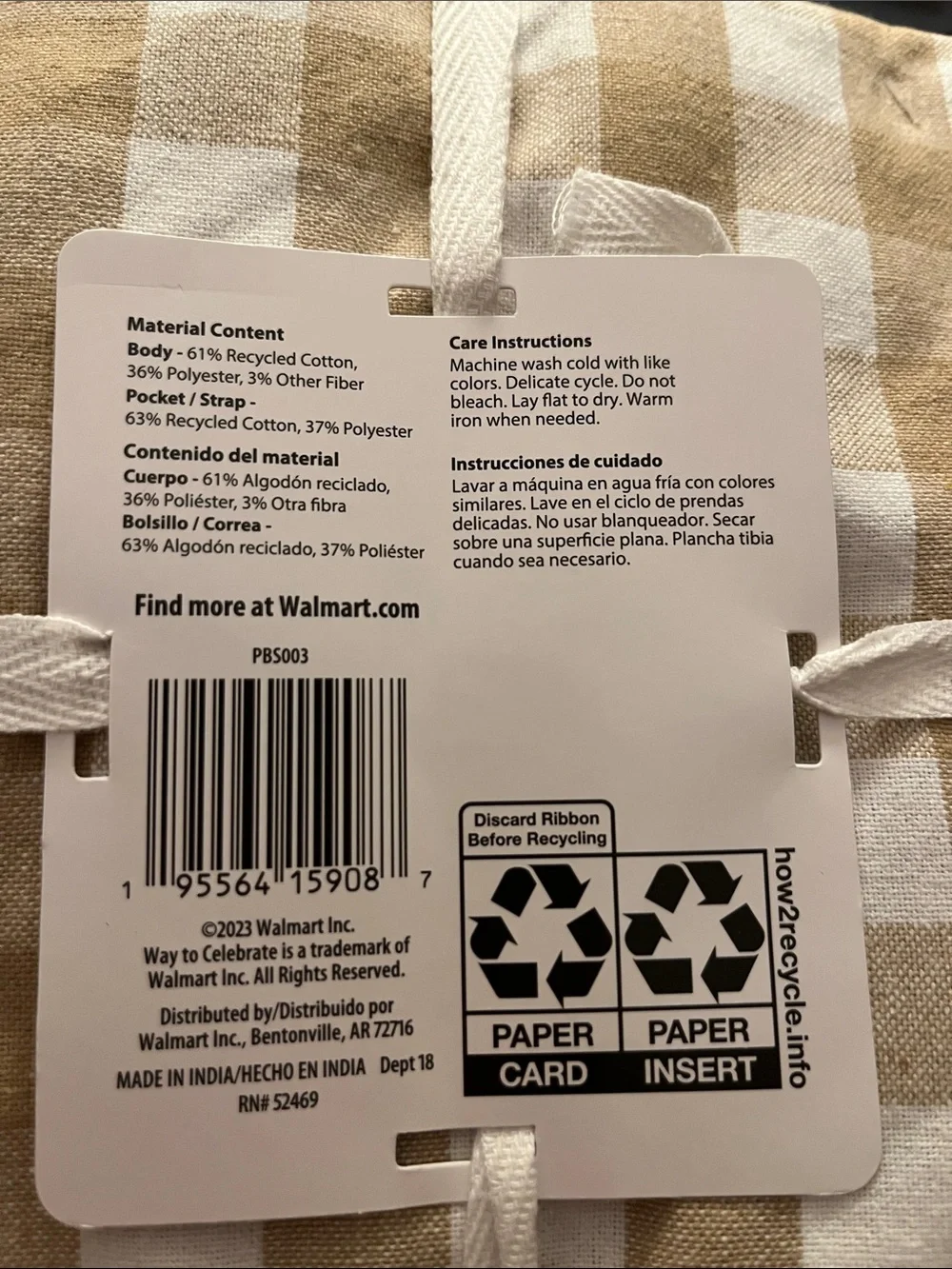 Mama & Mini Apron Set - Tan and White Checked